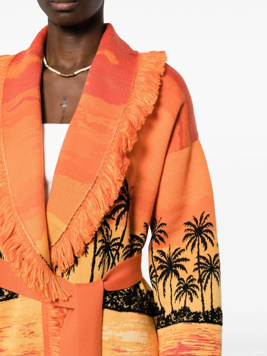 Cheap Women sunset-print Keralda Alanui cardigan 0327